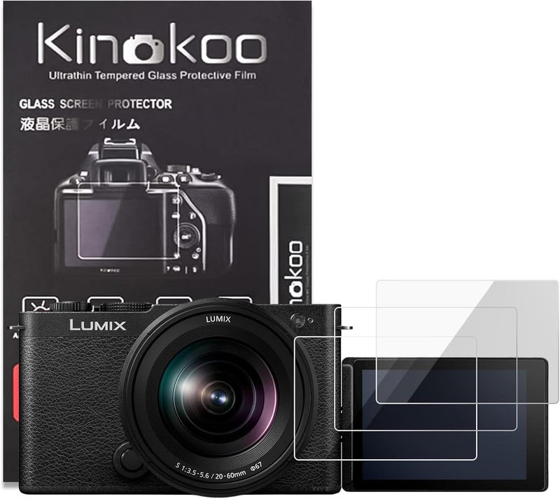 kinokoo Screen Protector for Panasonic DC-S9 Mirrorless Camera - 0.25mm 9H Hardness Panasonic Lumix S9 Tempered Glass Film - Anti-Fingerprint, Anti- Scratch & Bubblefree (3 Packs) - Image 1